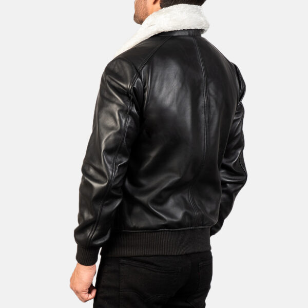 Men Real Leather Jacket, Fur Collar Leather, Men Brown Leather, Biker Leather jacket - Image 3